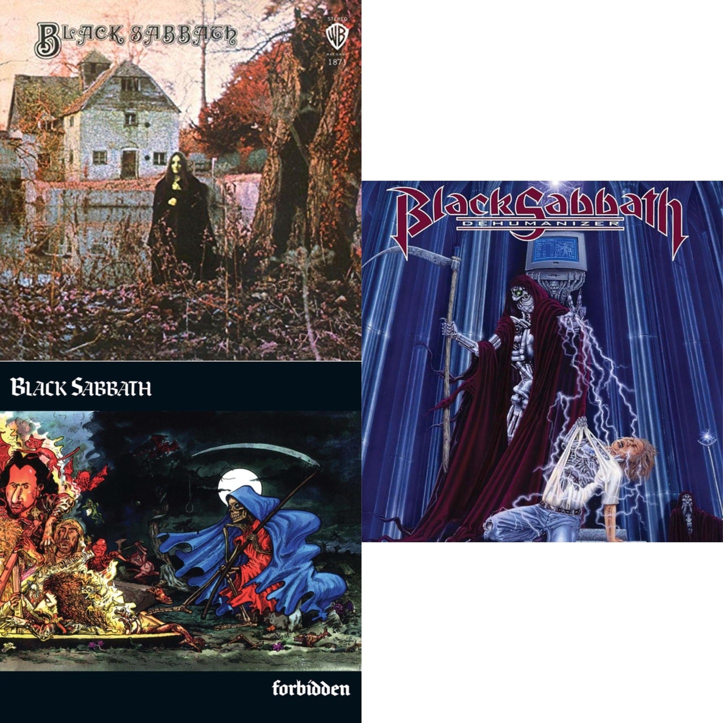 This is a 3 LP Vinyl SKU bundle.
1.This LP Vinyl is brand new.Format: LP VinylThis item's title is: Black Sabbath (180G)Artist: Black SabbathLabel: RHINO/WARNER BROS.Barcode: 081227946661Release Date: 8/5/2016
2.This LP Vinyl is brand new.