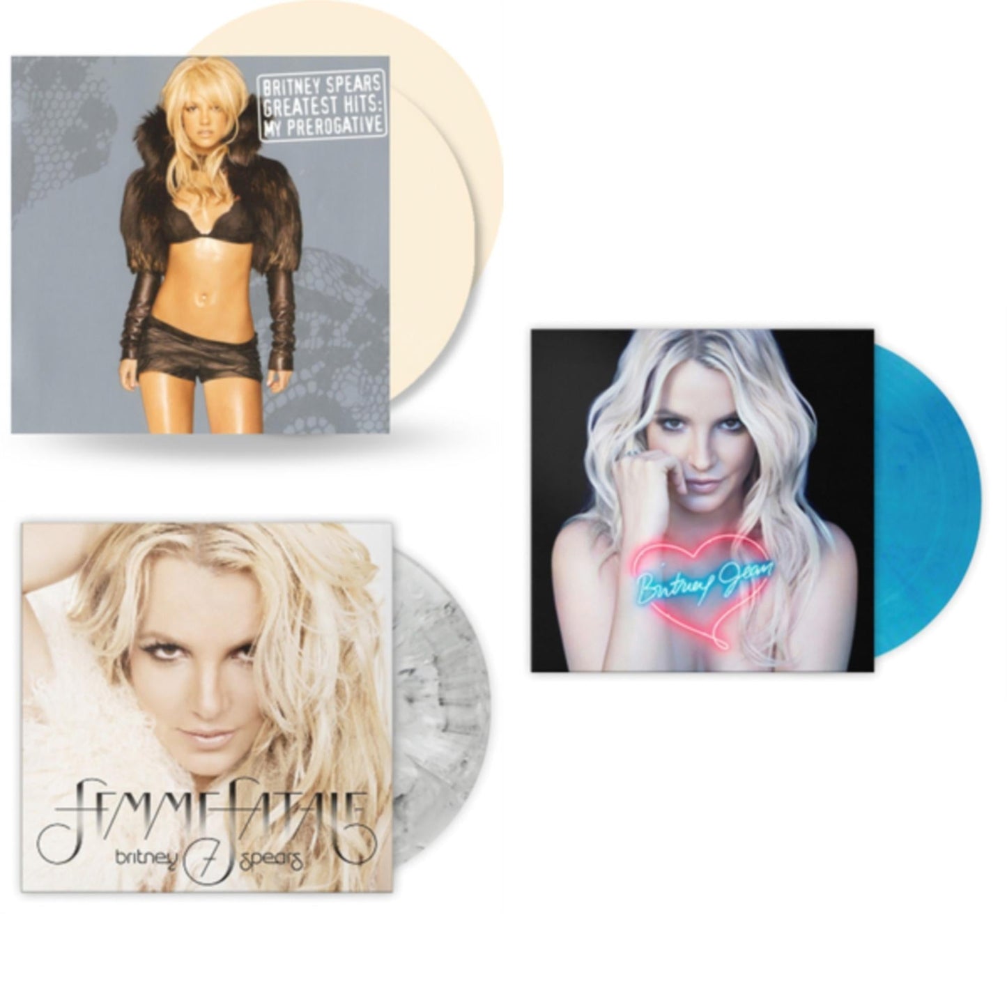 This is a 3 LP Vinyl SKU bundle.
1.This LP Vinyl is brand new.Format: LP VinylMusic Style: HouseThis item's title is: Greatest Hits: My Prerogative (2LP/Cream Vinyl/Import)Artist: Britney SpearsLabel: SONY MUSIC CMGBarcode: 196587792015Release Date: 5/26/2023
2.
