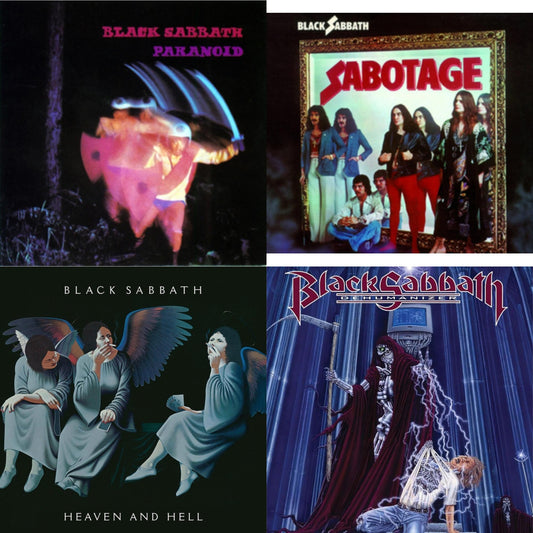 This is a 4 LP Vinyl SKU bundle.
1.This LP Vinyl is brand new.Format: LP VinylThis item's title is: ParanoidArtist: Black SabbathLabel: BMGBarcode: 5414939920790Release Date: 6/22/2015
2.This LP Vinyl is brand new.