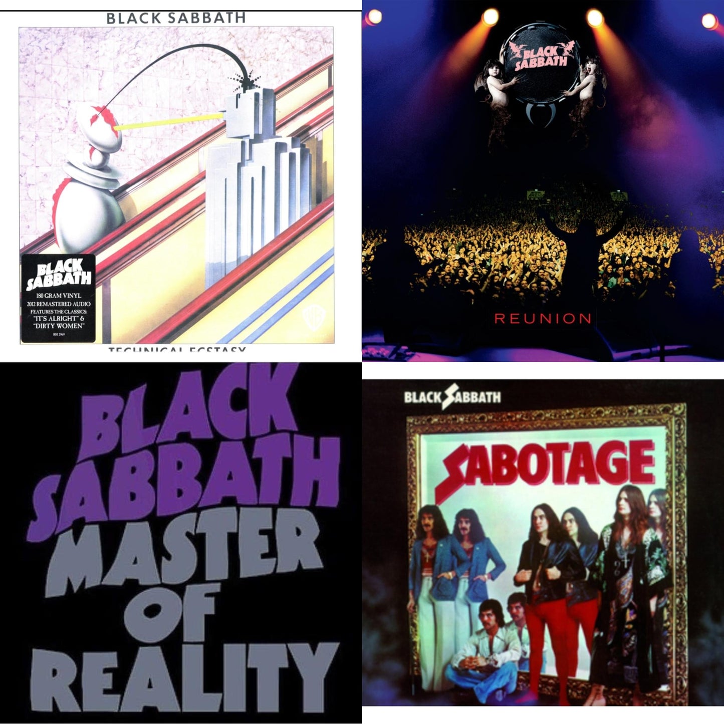 Technical Ecstasy (180G/Limited) & Reunion (3LP) & Master Of Reality & Sabotage