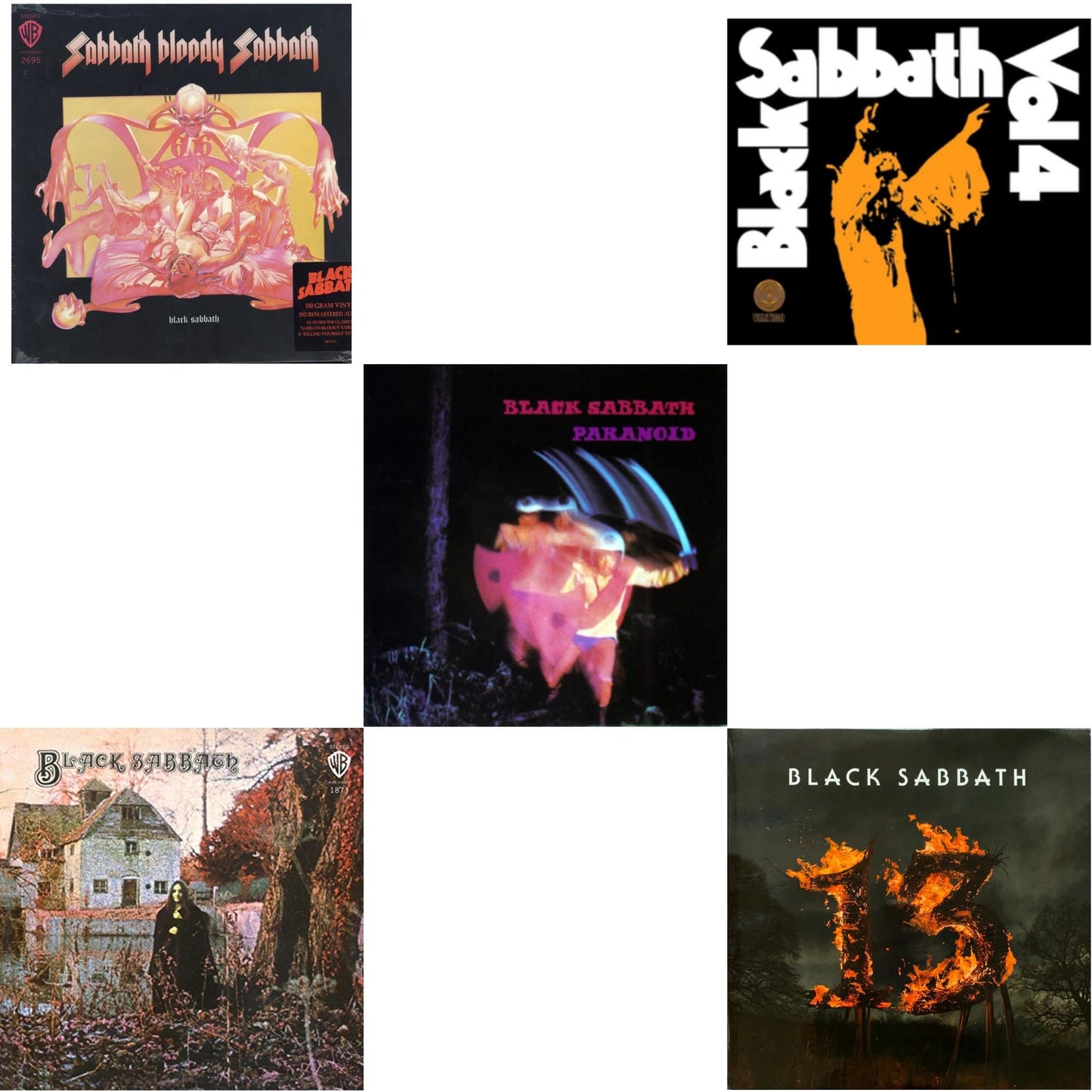 Sabbath Bloody Sabbath (180G) & Black Sabbath (180G) & Paranoid & Black Sabbath Vol.4 & 13