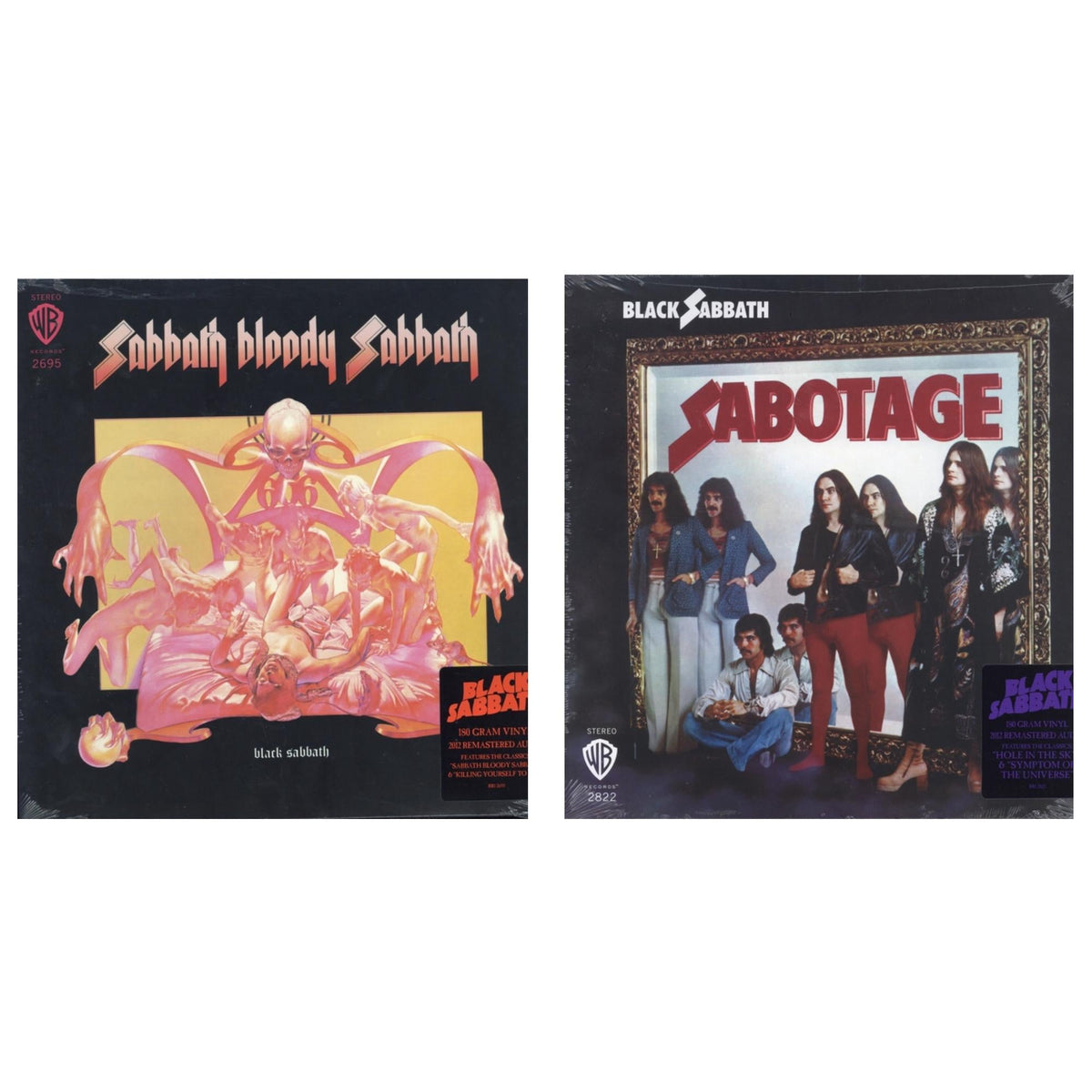 This is a 2 LP Vinyl SKU bundle.
1.This LP Vinyl is brand new.Format: LP VinylMusic Style: Hard RockThis item's title is: Sabbath Bloody Sabbath (180G)Artist: Black SabbathLabel: RHINO/WARNER BROS.Barcode: 081227946630Release Date: 8/5/2016
2.This LP Vinyl is brand new.