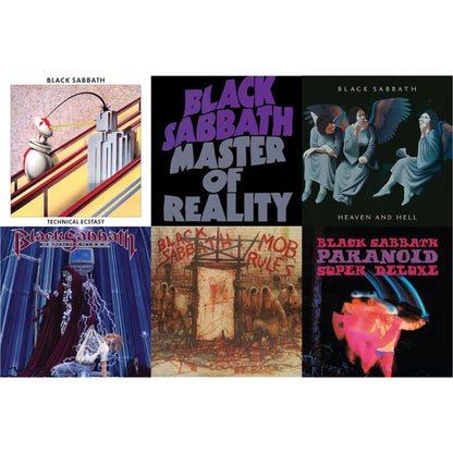 This is a 6 LP Vinyl SKU bundle.
1.This LP Vinyl is brand new.Format: LP VinylMusic Style: Hard RockThis item's title is: Master Of RealityArtist: Black SabbathLabel: BMGBarcode: 5414939920806Release Date: 6/22/2015
2.This LP Vinyl is brand new.
