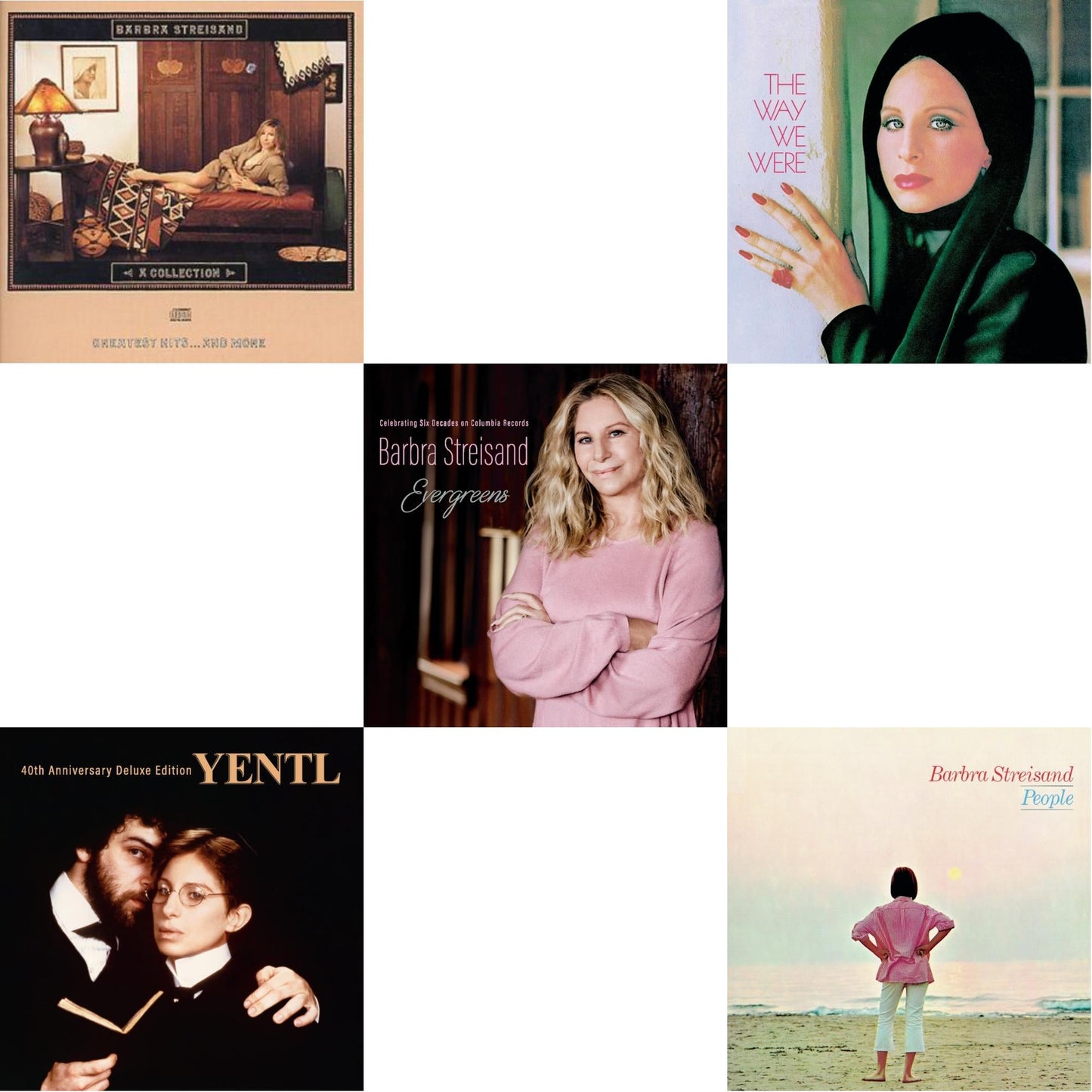 Collection: Greatest Hits & More & Yentl: 40Th Anniversary Deluxe Edition (2CD) & Evergreens : Celebrating Six Decades On Columbia Records & Way We Were & People