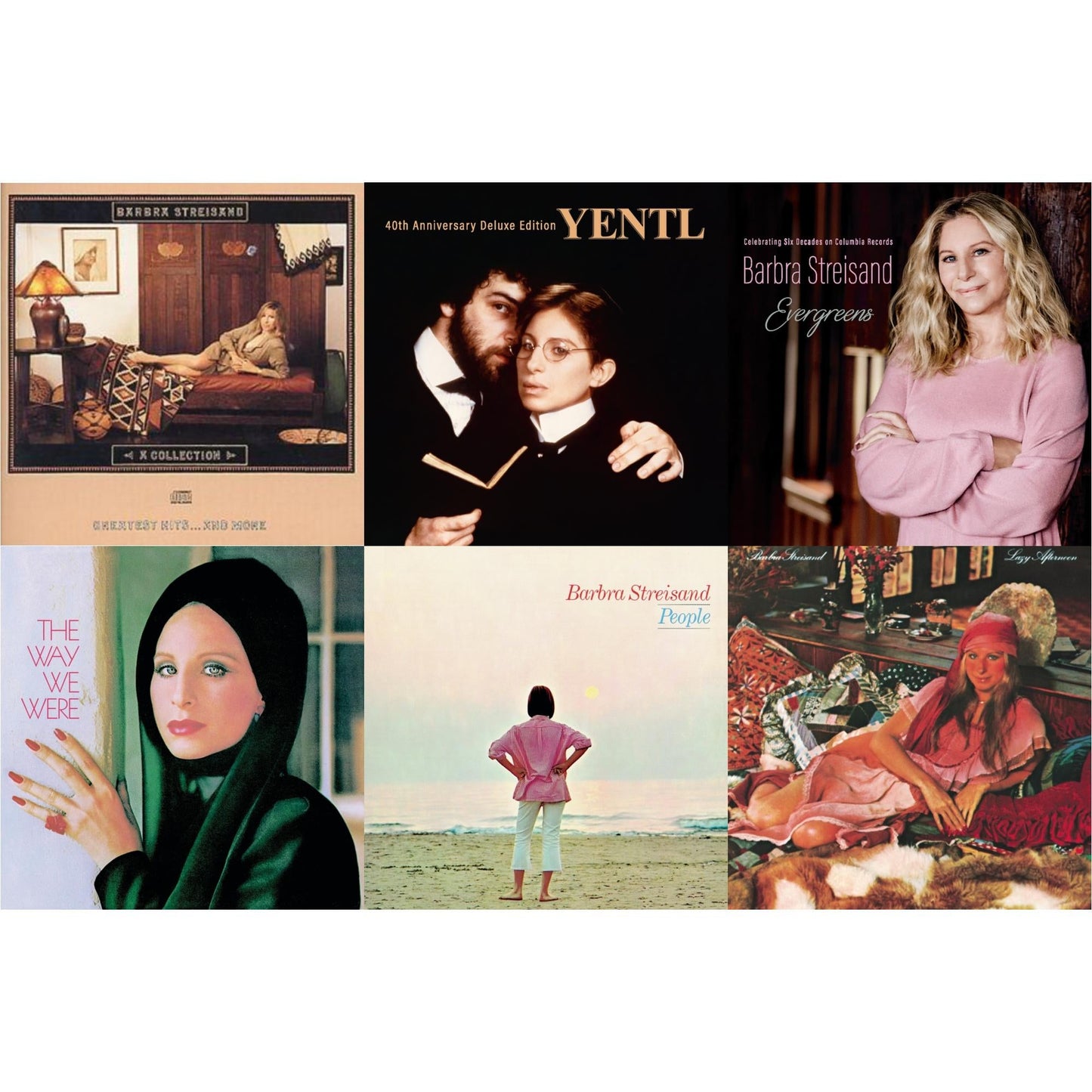 Collection: Greatest Hits & More & Yentl: 40Th Anniversary Deluxe Edition (2CD) & Evergreens : Celebrating Six Decades On Columbia Records & Way We Were & People & Lazy Afternoon