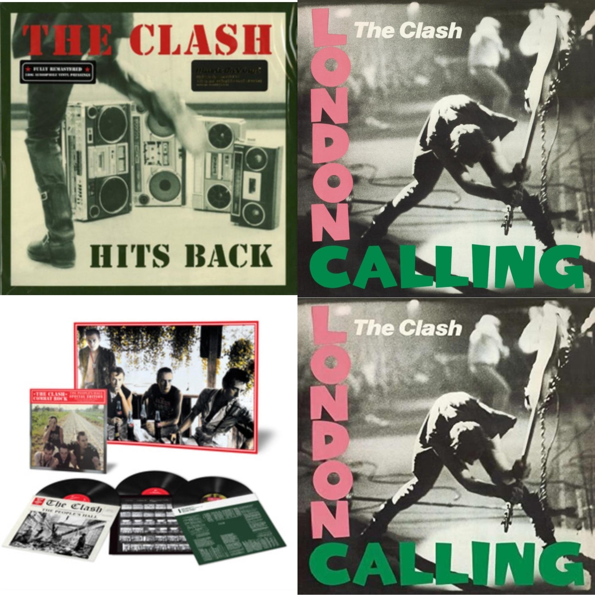 This is a 4 LP Vinyl SKU bundle.
1.This LP Vinyl is brand new.Format: LP VinylMusic Style: PunkThis item's title is: Hits Back (180G)Artist: ClashLabel: ColumbiaBarcode: 8718469533572Release Date: 9/9/2013
2.This LP Vinyl is brand new.