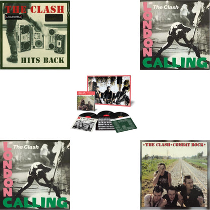 This is a 5 LP Vinyl SKU bundle.
1.This LP Vinyl is brand new.Format: LP VinylMusic Style: PunkThis item's title is: Hits Back (180G)Artist: ClashLabel: ColumbiaBarcode: 8718469533572Release Date: 9/9/2013
2.This LP Vinyl is brand new.
