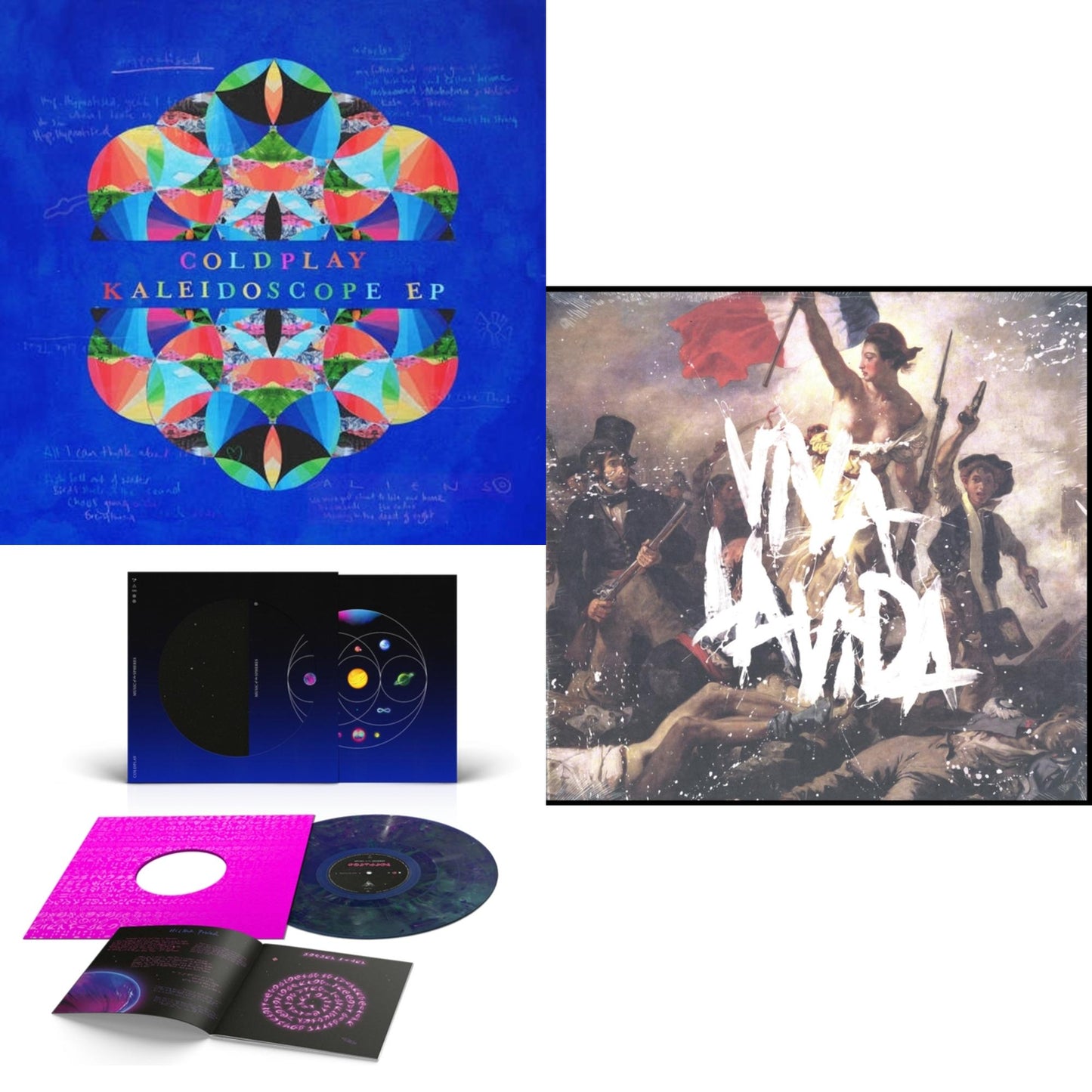 This is a 3 LP Vinyl SKU bundle.
1.This LP Vinyl is brand new.Format: LP VinylMusic Style: Alternative RockThis item's title is: Kaleidoscope Ep (180G)Artist: ColdplayLabel: ATLANTIC/PARLOPHONEBarcode: 190295825157Release Date: 8/4/2017
2.This LP Vinyl is brand new.