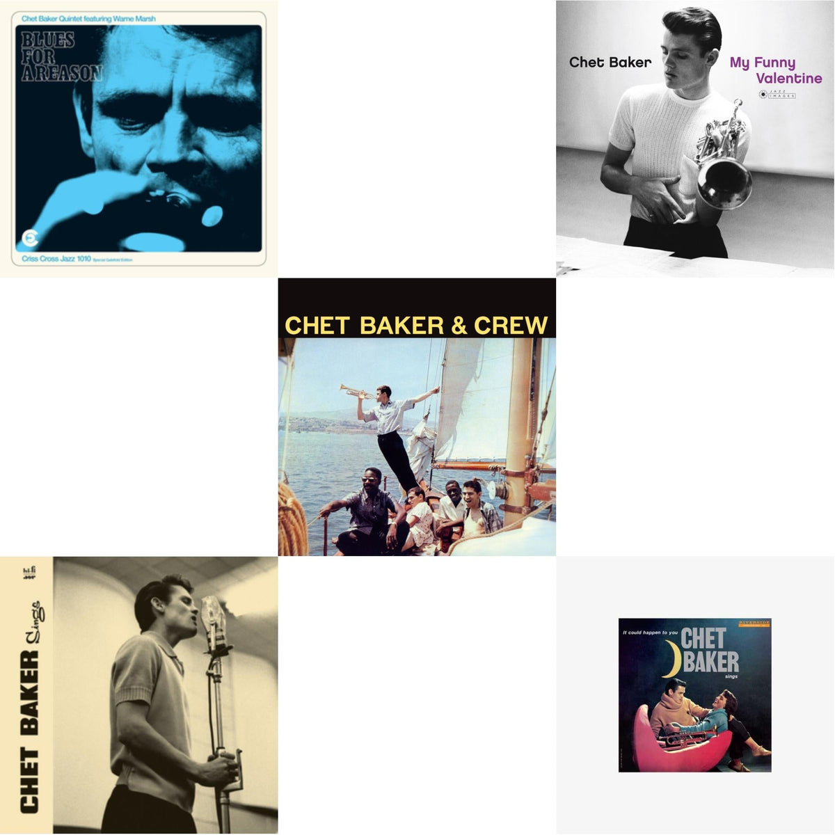 Blues For A Reason (Feat. Warne Marsh) & Chet Baker Sings & Chet Baker & Crew (Yellow LP Vinyl/180G) & My Funny Valentine (180G/Gatefold) & Chet Baker Sings: It Could Happen To You