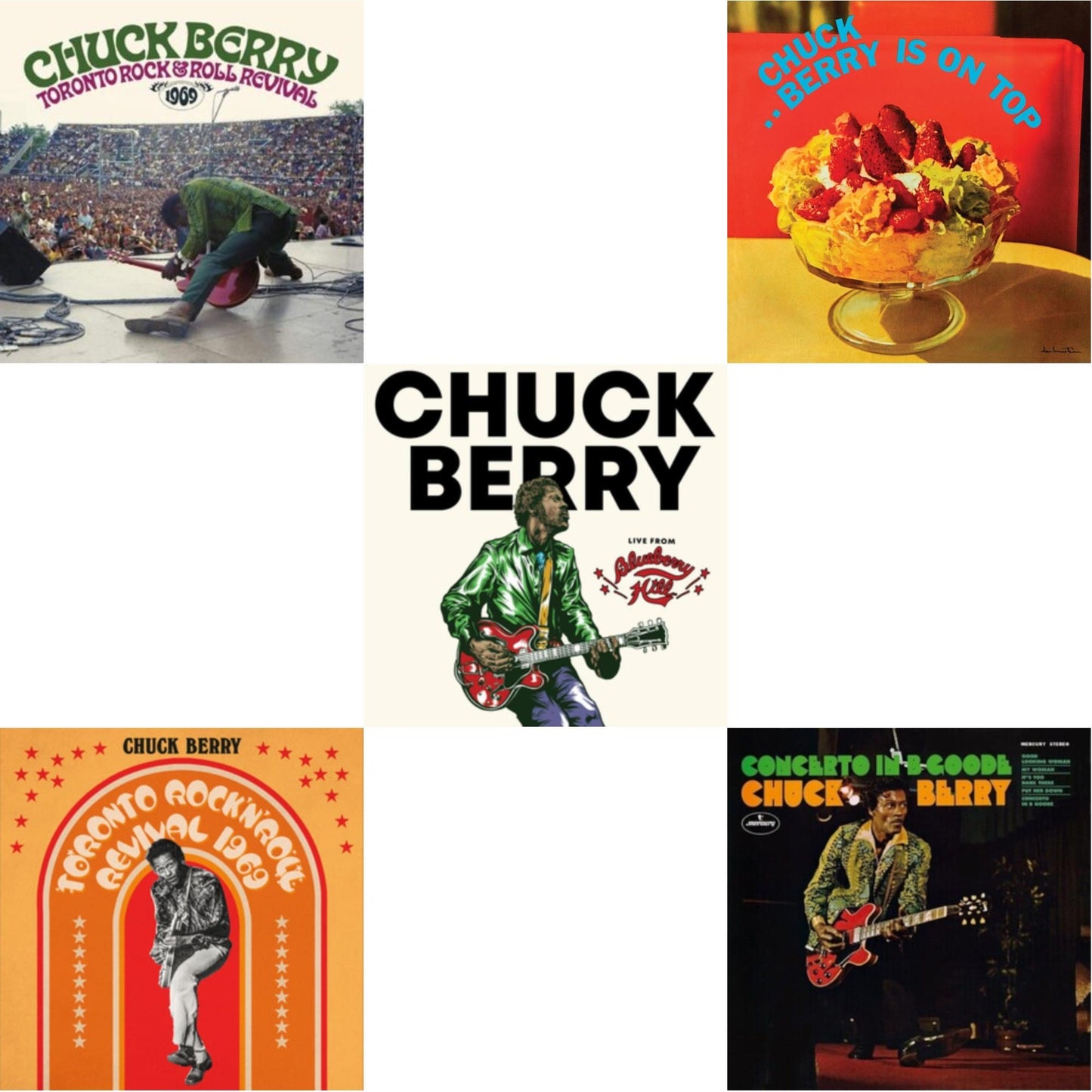 Toronto Rock 'N' Roll Revival 1969 (Swirl Vinyl/2LP) & Toronto Rock N Roll Revival 1969 (Orange LP Vinyl) & Live From Blueberry Hill & Berry Is On Top (180G/Red LP Vinyl/Limited/Anniversary Edition) & Concerto In B Goode