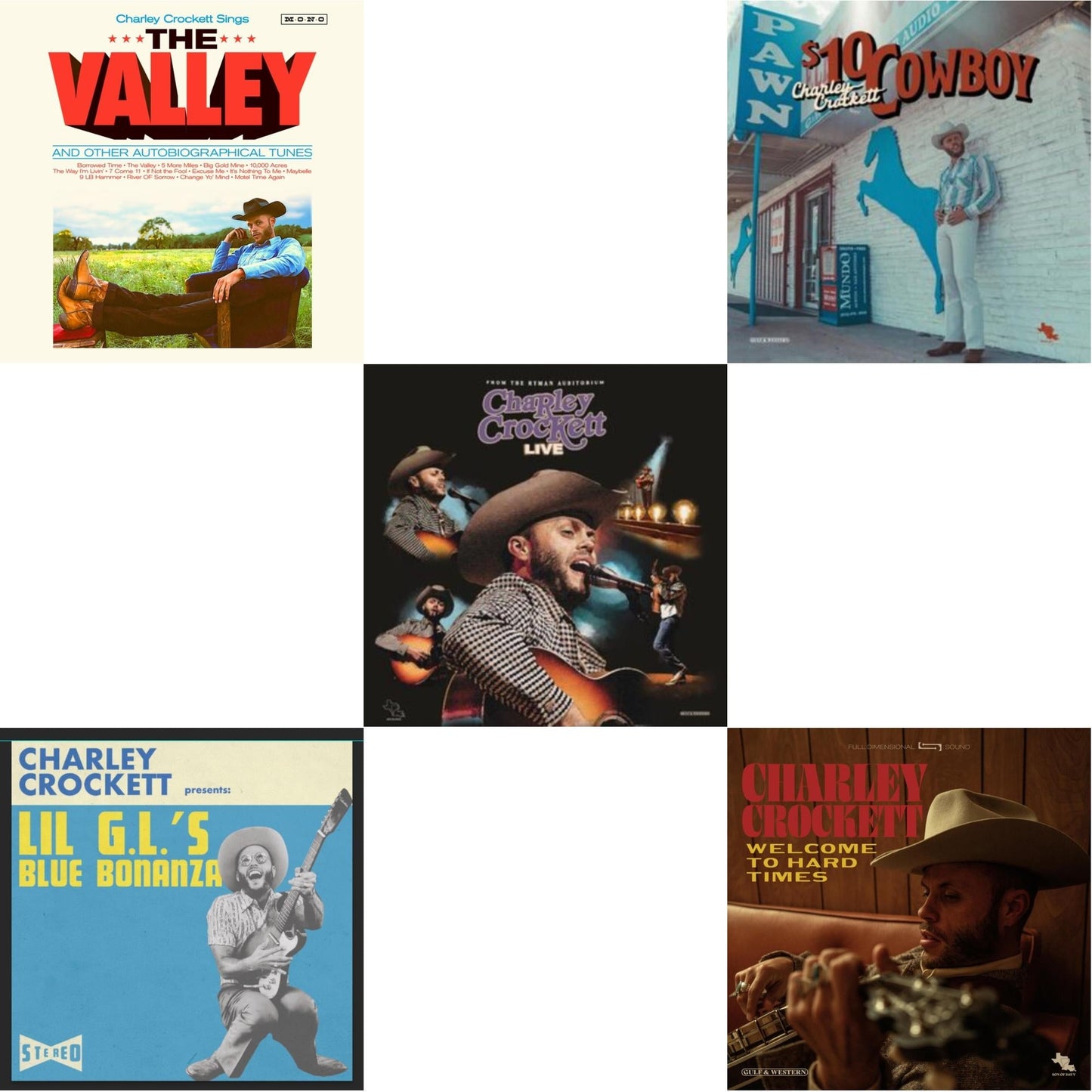 Valley & Lil G.L.'S Blue Bonanza & Live From The Ryman (2LP) & $10 Cowboy & Welcome To Hard Times