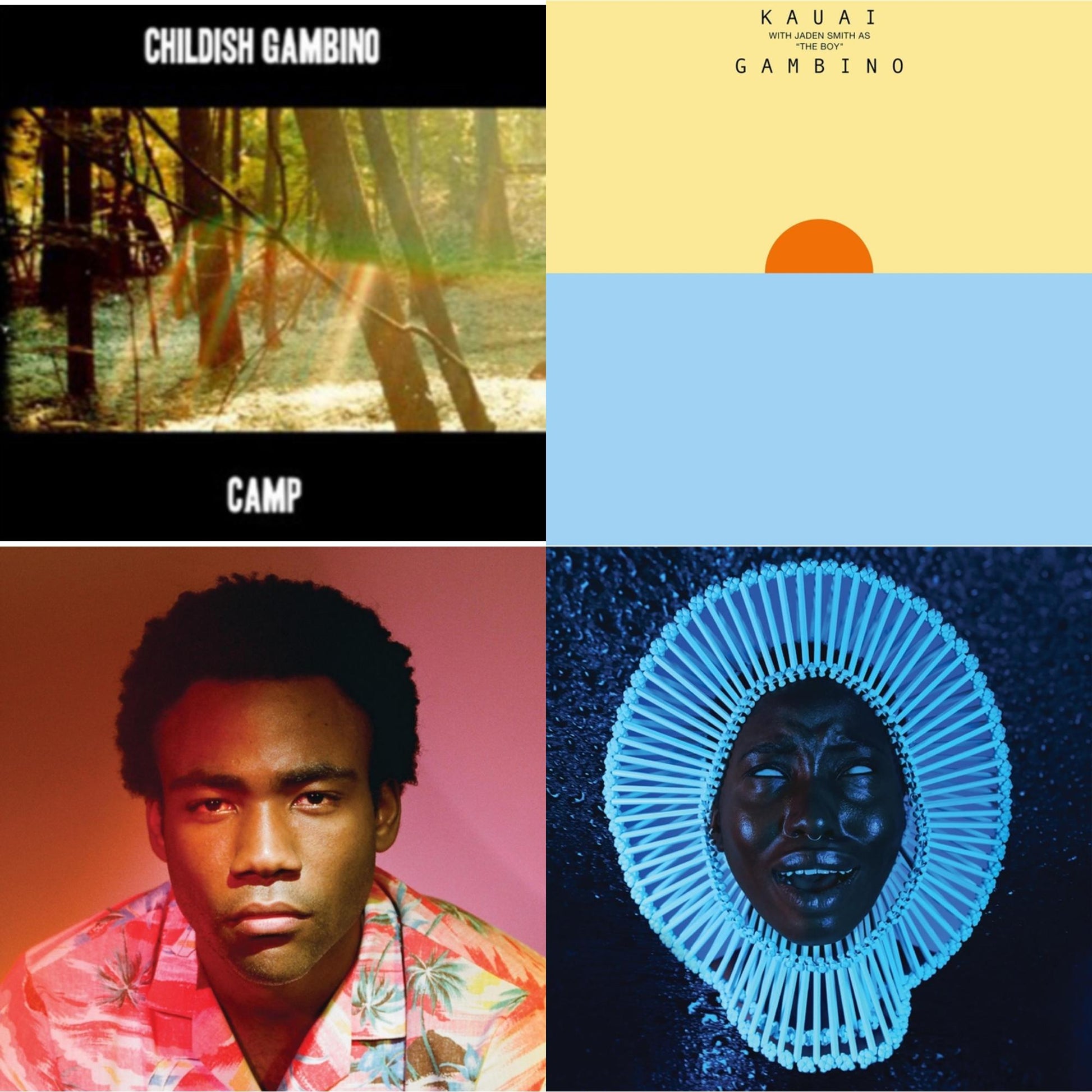 This is a 4 LP Vinyl SKU bundle.
1.This LP Vinyl is brand new.Format: LP VinylMusic Style: ConsciousThis item's title is: CampArtist: Childish GambinoLabel: GLASSNOTEBarcode: 892038002404Release Date: 12/6/2011
2.This LP Vinyl is brand new.