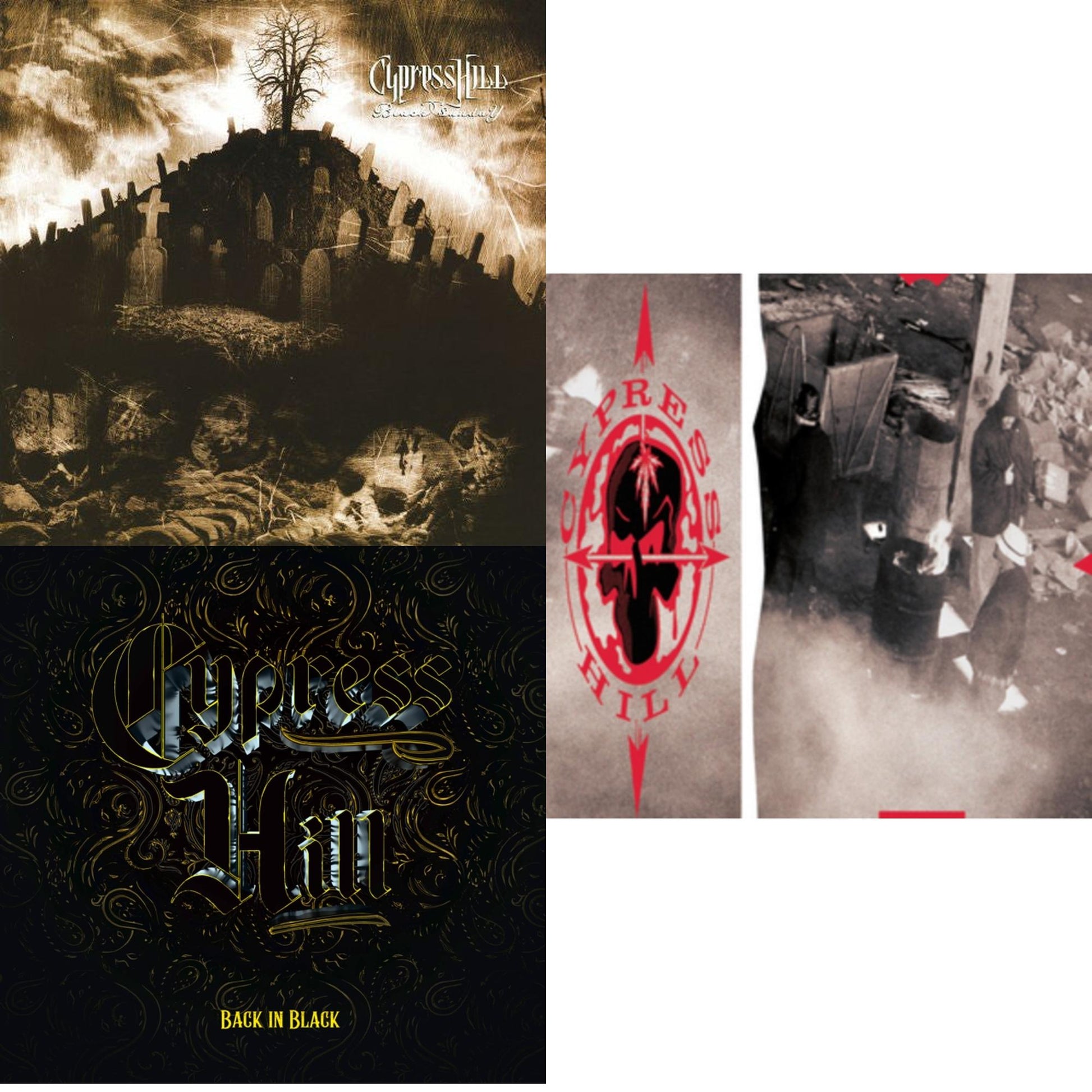 This is a 3 LP Vinyl SKU bundle.
1.This LP Vinyl is brand new.Format: LP VinylThis item's title is: Back In BlackArtist: Cypress HillLabel: RUFFNATION ENTERTAINBarcode: 760137102021Release Date: 6/24/2022
2.This LP Vinyl is brand new.