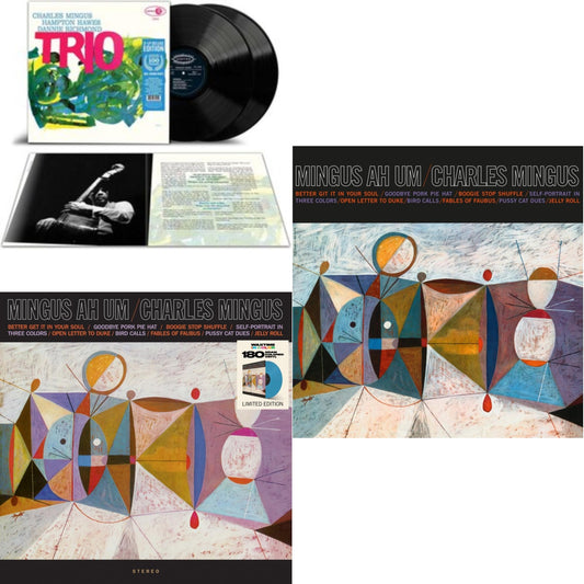 Mingus Three (Feat. Hampton Hawes & Danny Richmond) (2LP) & Ah Hum (Limited/180G/Solid Blue LP Vinyl) & Mingus Ah Um (Blue LP Vinyl)