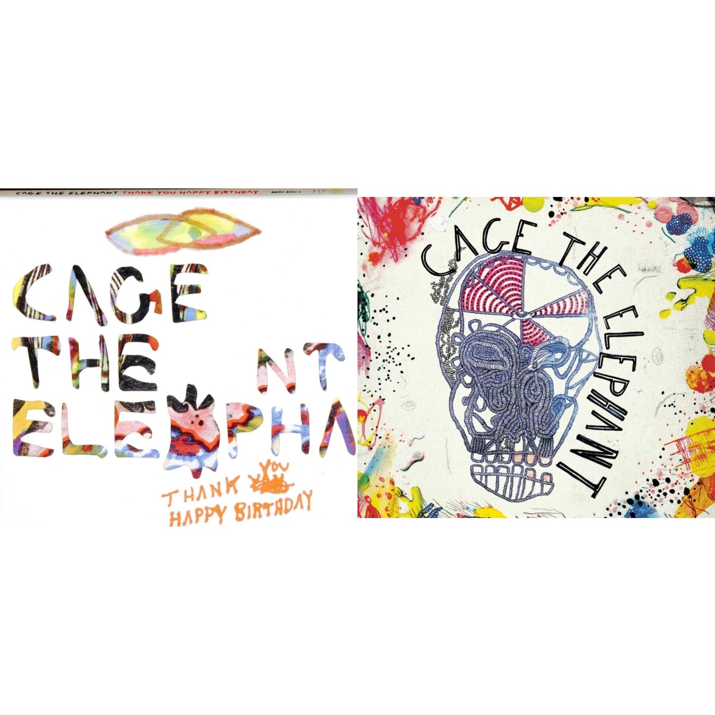 This is a 2 CD SKU bundle.
1.This CD is brand new.Format: CDMusic Style: Alternative RockThis item's title is: Thank You Happy BirthdayArtist: Cage The ElephantLabel: LEGACYBarcode: 886978142122Release Date: 1/11/2011
2.This CD is brand new.