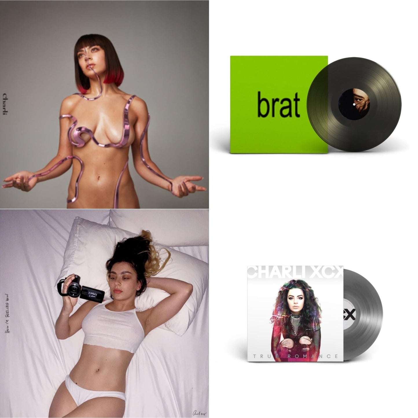 This is a 4 LP Vinyl SKU bundle.
1.This LP Vinyl is brand new.Format: LP VinylMusic Style: Pop RockThis item's title is: Charli Charli (2LP)Artist: Charli XcxLabel: ATLANTICBarcode: 190295409579Release Date: 10/4/2019
2.This LP Vinyl is brand new.