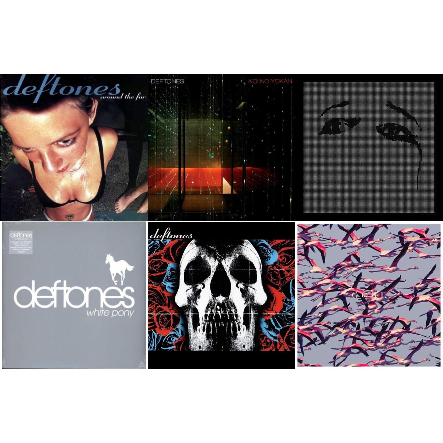 This is a 6 LP Vinyl SKU bundle.
1.This LP Vinyl is brand new.Format: LP VinylMusic Style: Melodic HardcoreThis item's title is: DeftonesArtist: DeftonesLabel: MaverickBarcode: 093624835011Release Date: 1/17/2012
2.This LP Vinyl is brand new.