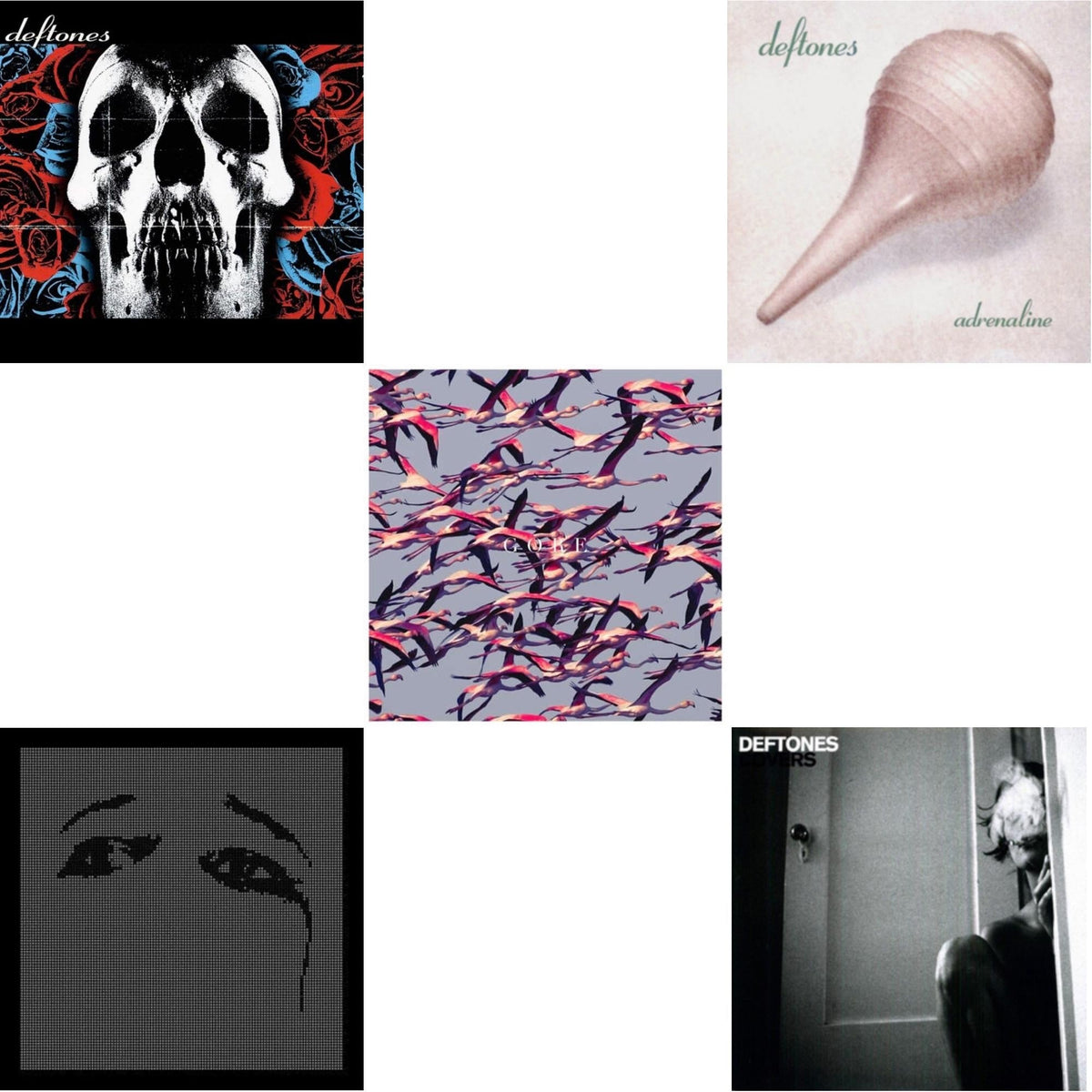 Deftones & Ohms & Gore (White LP Vinyl) & Adrenaline & Covers