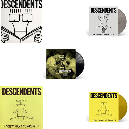 Everything Sucks & I Don't Want To Grow Up & I Don't Want To Grow Up (Punk Note Edition) & Milo Goes To College (Grey Marble LP Vinyl) & I Don't Want To Grow Up (Banana Peel LP Vinyl)