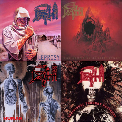 This is a 4 LP Vinyl SKU bundle.
1.This LP Vinyl is brand new.Format: LP VinylMusic Style: Death MetalThis item's title is: Leprosy (Reissue)Artist: DeathLabel: RELAPSEBarcode: 781676722815Release Date: 4/29/2014
2.This LP Vinyl is brand new.