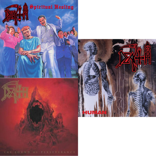 Spiritual Healing - Reissue (Red, Cyan Blue & Black Tri Color Merge With Splatter LP Vinyl) & Sound Of Perseverance (Black, Red & Gold Tri Color Merge Withsplatter Vinyl/2LP) & Human (Remastered Reissue)