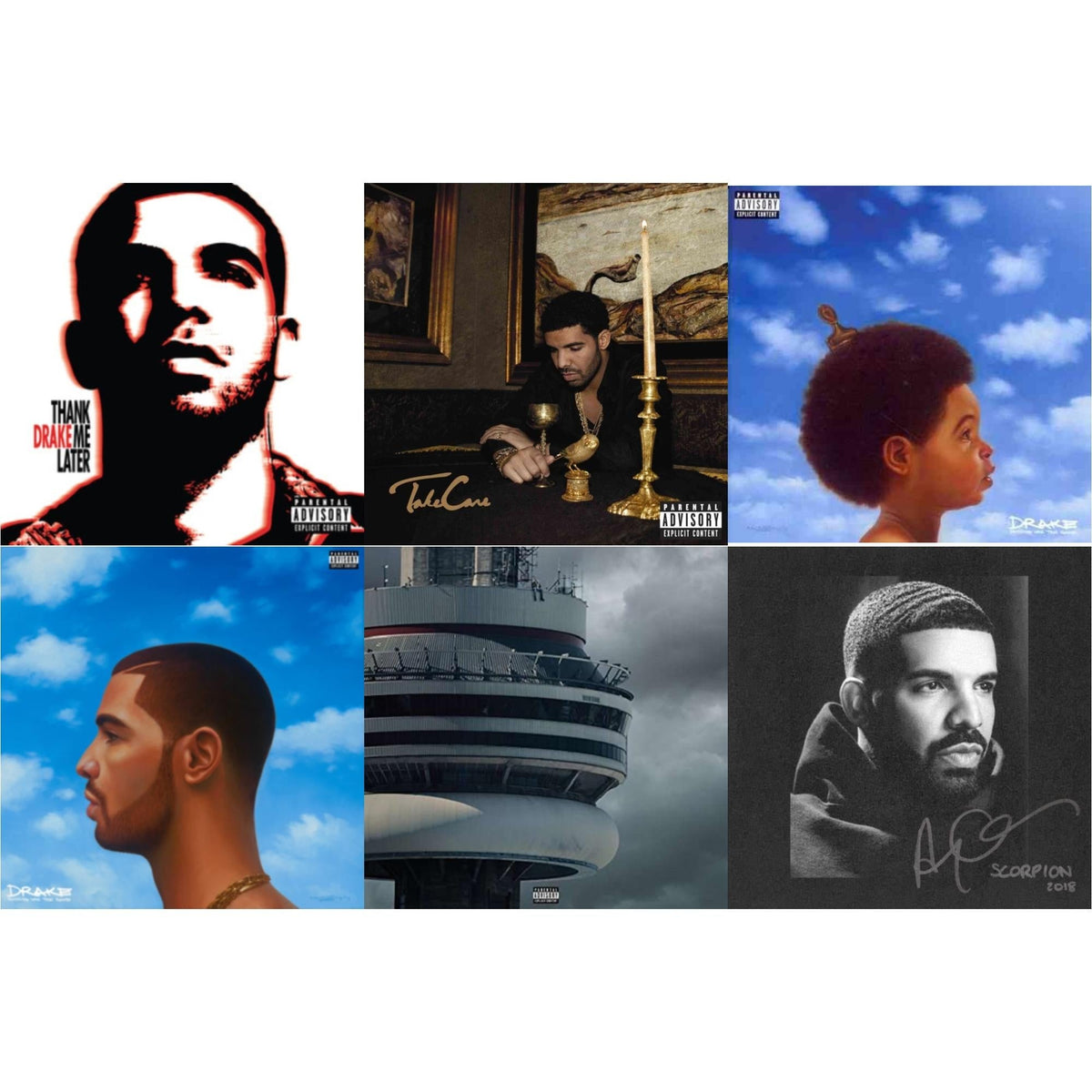 Thank Me Later & Take Care & Nothing Was The Same & Nothing Was The Same & Views (Exp) & Scorpion (2 CD)