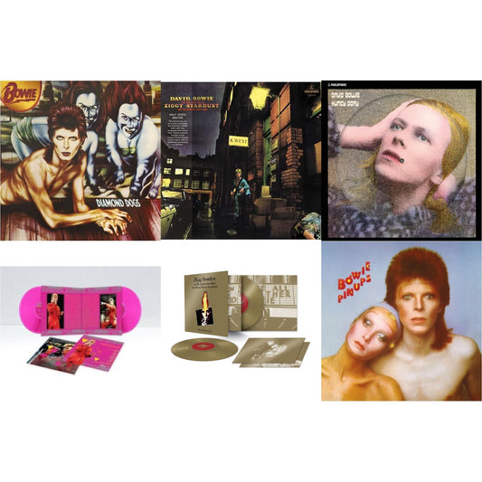 David Bowie - Diamond Dogs (2016 Remastered Version) & Rise & Fall Of Ziggy Stardust & The Spiders From Mars (2012 Remaster/Half-Speed Master) & Hunky Dory (2015 Remaster/50Th Anniv/Picture Disc) & Montreal '87 (Limited/Pink LP Vinyl) & Ziggy
