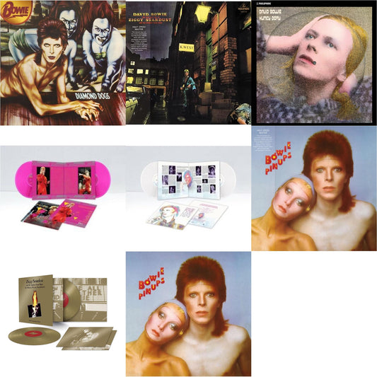 David Bowie - Diamond Dogs (2016 Remastered Version) & Rise & Fall Of Ziggy Stardust & The Spiders From Mars (2012 Remaster/Half-Speed Master) & Hunky Dory (2015 Remaster/50Th Anniv/Picture Disc) & Montreal '87 (Limited/Pink LP Vinyl) & Live Los