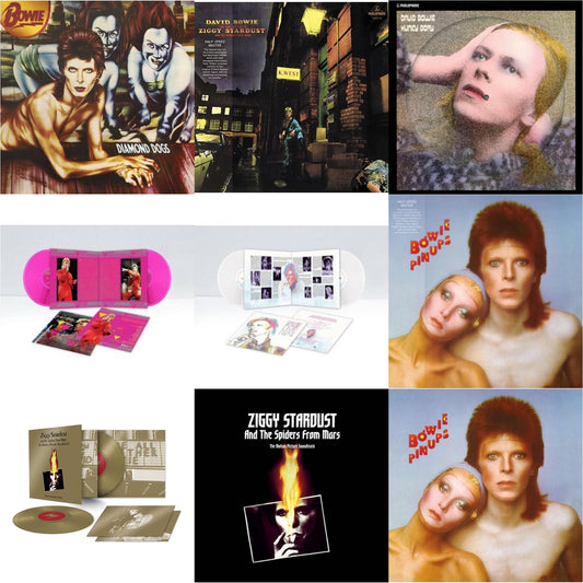 David Bowie - Diamond Dogs (2016 Remastered Version) & Rise & Fall Of Ziggy Stardust & The Spiders From Mars (2012 Remaster/Half-Speed Master) & Hunky Dory (2015 Remaster/50Th Anniv/Picture Disc) & Montreal '87 (Limited/Pink LP Vinyl) & Live Los