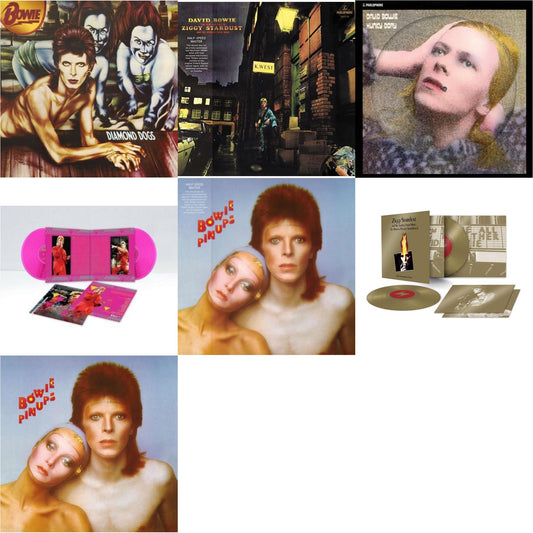 David Bowie - Diamond Dogs (2016 Remastered Version) & Rise & Fall Of Ziggy Stardust & The Spiders From Mars (2012 Remaster/Half-Speed Master) & Hunky Dory (2015 Remaster/50Th Anniv/Picture Disc) & Montreal '87 (Limited/Pink LP Vinyl) & Pinups (2015