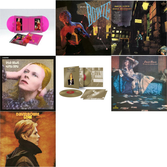 David Bowie - Let's Dance (2018 Remastered Version) & Low (2017 Remaster) & Rise & Fall Of Ziggy Stardust & The Spiders From Mars (2012 Remaster/Half-Speed Master) & Montreal '87 (Limited/Pink LP Vinyl) & Ziggy Stardust & The Spiders From Mars Ost