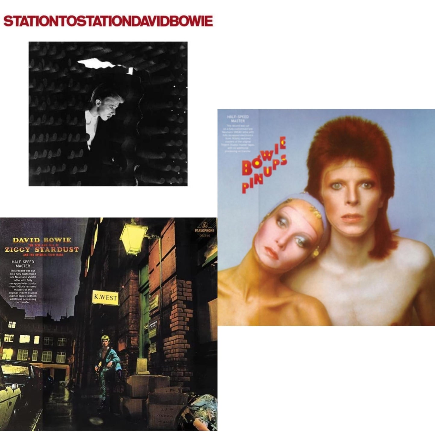 This is a 3 LP Vinyl SKU bundle.
1.This LP Vinyl is brand new.Format: LP VinylMusic Style: Art RockThis item's title is: Station To Station (2016 Remastered Version)Artist: David BowieLabel: RHINO/PARLOPHONEBarcode: 190295990282Release Date: 2/10/2017
2.This LP Vinyl is brand new.