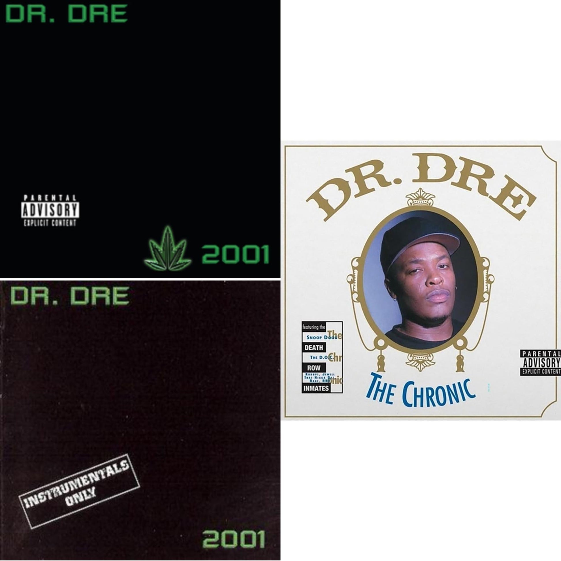 This is a 3 CD SKU bundle.
1.This CD is brand new.Format: CDMusic Style: Thug RapThis item's title is: 2001Artist: Dr. DreLabel: AFTERMATHBarcode: 606949048624Release Date: 11/16/1999
2.This CD is brand new.