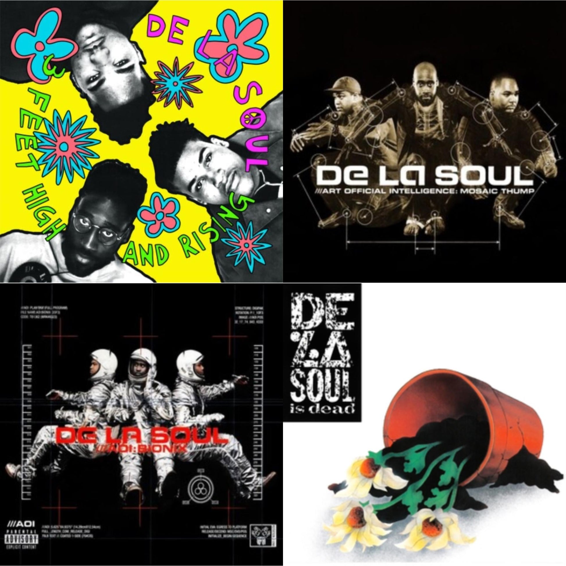 This is a 4 LP Vinyl SKU bundle.
1.This LP Vinyl is brand new.Format: LP VinylMusic Style: ConsciousThis item's title is: 3 Feet High & Rising (2LP/Yellow Vinyl)Artist: De La SoulLabel: CHRYSALISBarcode: 810098502580Release Date: 3/3/2023
2.This LP Vinyl is brand new.