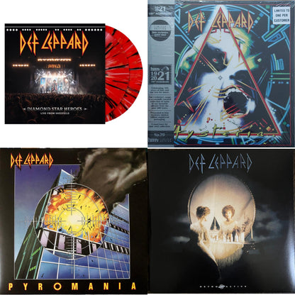 Diamond Star Heroes: Live From Sheffield (Multicolor Splatter Vinyl/2LP) & Hysteria (2 LP) & Pyromania & Retro Active (2LP)