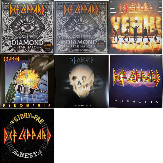Diamond Star Halos (Clear Vinyl/2LP) & Diamond Star Halos (2LP) & Yeah! (2LP) & Pyromania & Retro Active (2LP) & Euphoria (2LP) & Story So Far: The Best Of Def Leppard (2 LP)