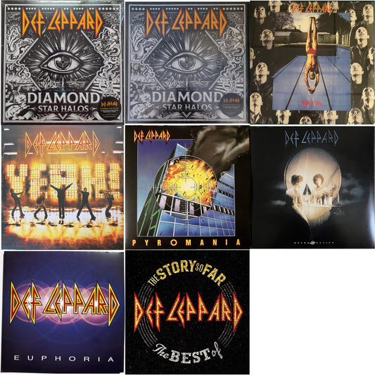 Diamond Star Halos (Clear Vinyl/2LP) & Diamond Star Halos (2LP) & High N Dry & Yeah! (2LP) & Pyromania & Retro Active (2LP) & Euphoria (2LP) & Story So Far: The Best Of Def Leppard (2 LP)