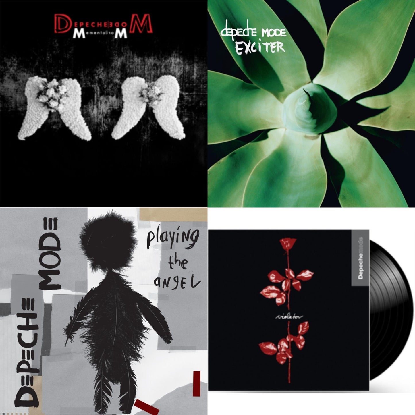 Memento Mori (2LP/180G/Translucent Red Vinyl/Side D Etching) & Exciter (2LP) & Playing The Angel (2LP) & Violator (180G)