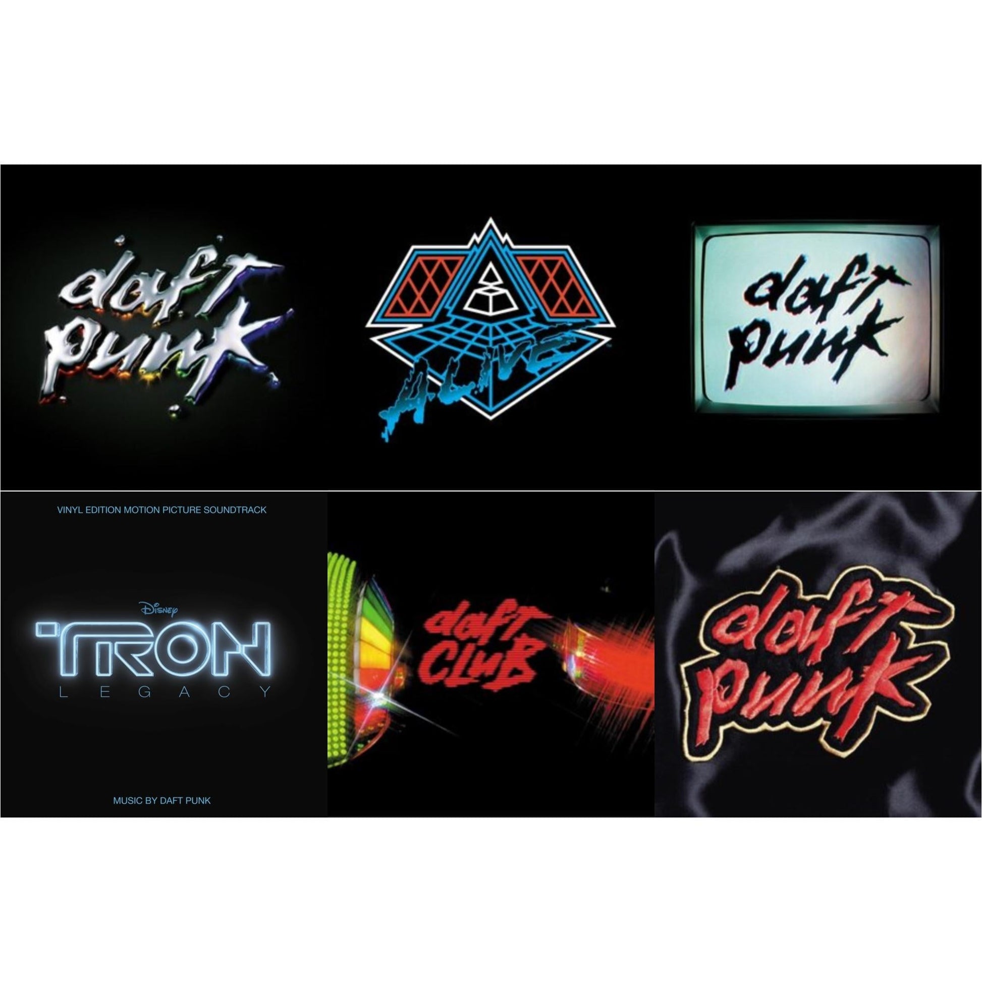 This is a 6 LP Vinyl SKU bundle.
1.This LP Vinyl is brand new.Format: LP VinylMusic Style: SoundtrackThis item's title is: Tron: Legacy Ost (2LP/180G)Artist: Daft PunkLabel: WALT DISNEY RECORDSBarcode: 050087239855Release Date: 8/21/2015
2.This LP Vinyl is brand new.