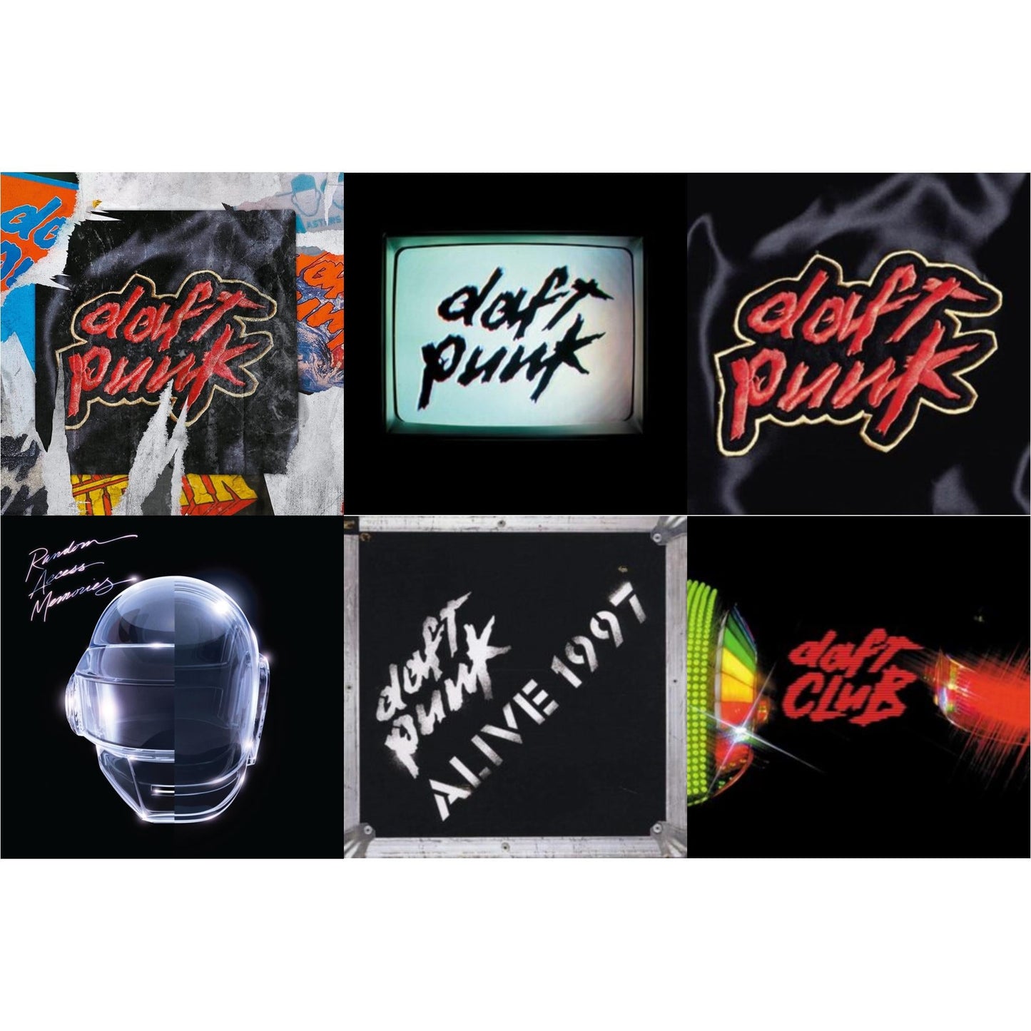 This is a 6 LP Vinyl SKU bundle.
1.This LP Vinyl is brand new.Format: LP VinylMusic Style: HouseThis item's title is: Homework (Limited/2LP)Artist: Daft PunkLabel: DAFT LIFE LTD.Barcode: 5054197177897Release Date: 11/25/2022
2.This LP Vinyl is brand new.