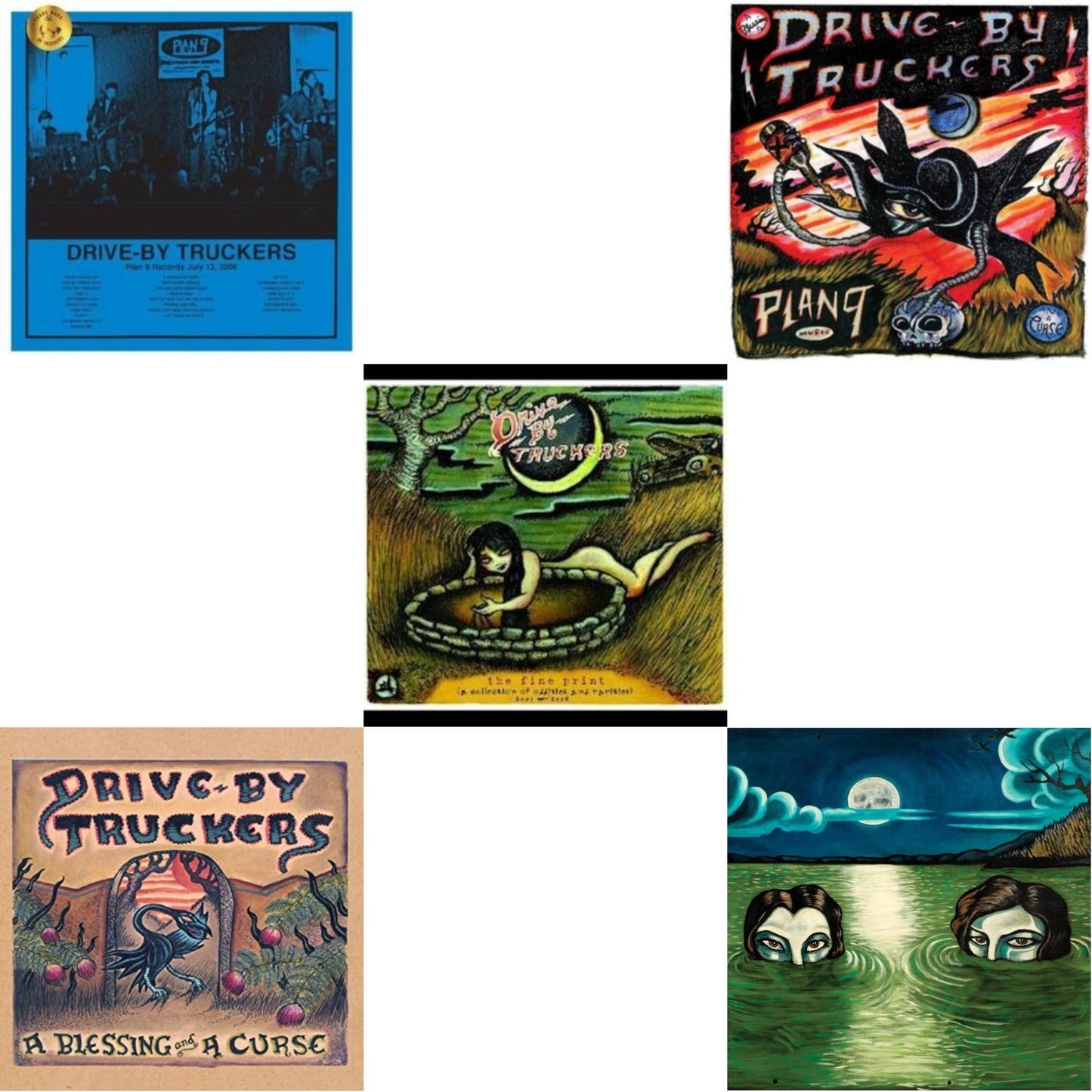 Drive-By Truckers - Plan 9 Records July 13, 2006 (3LP) & Blessing & A Curse (Clear With Purple Splatter LP Vinyl/Limited Edition/180G) & Fine Print (Clear With Green Splatter Vinyl/Limited Edition/2LP/180G) & Plan 9 Records July 13, 2006 (3LP) &