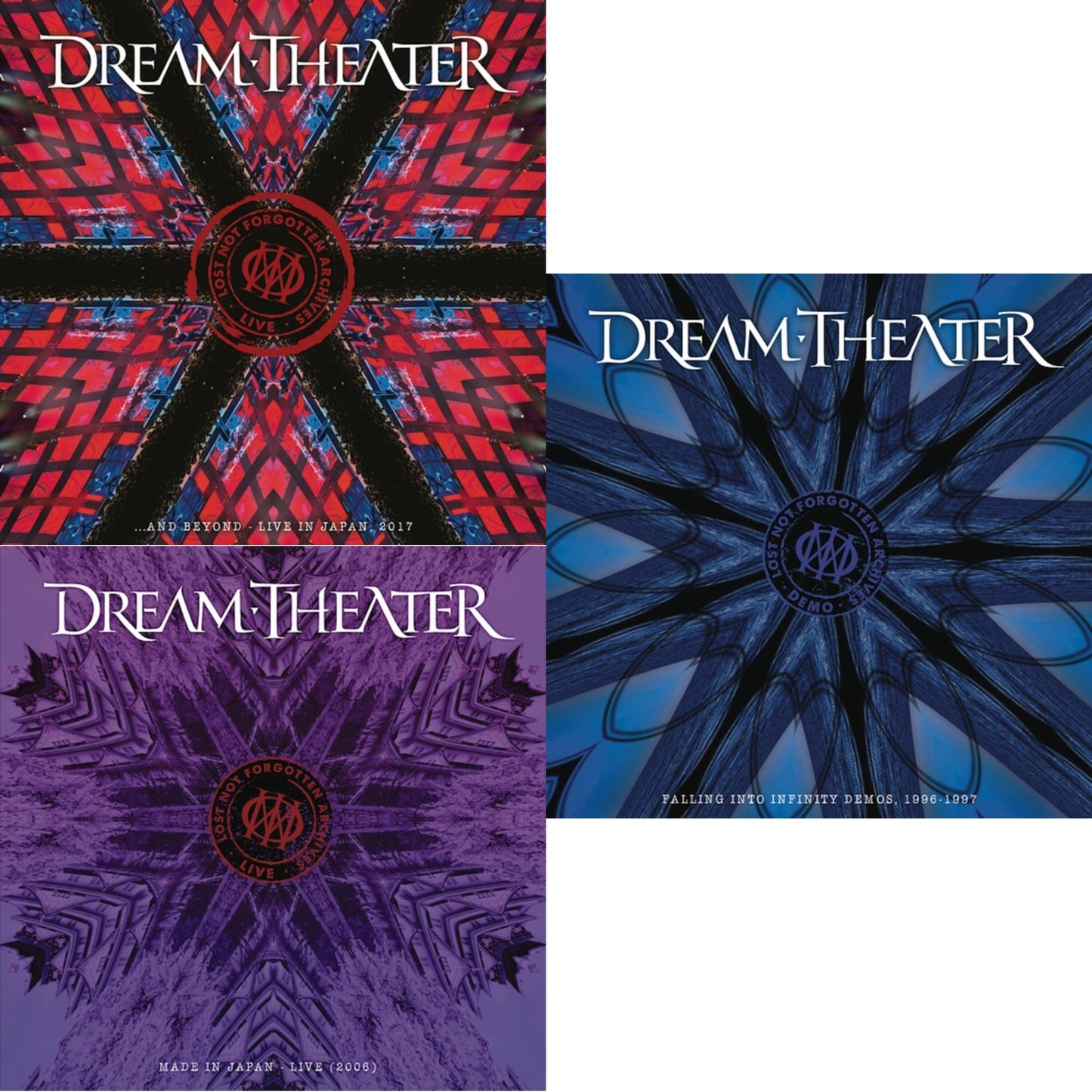 Lost Not Forgotten Archives: ... & Beyond - Live In Japan, 2017 (2LP/CD) & Lost Not Forgotten Archives: Falling Into Infinity Demos, 1996-1997 (3LP/2CD) & Lost Not Forgotten Archives: Made In Japan - Live (2006) (2LP/CD)