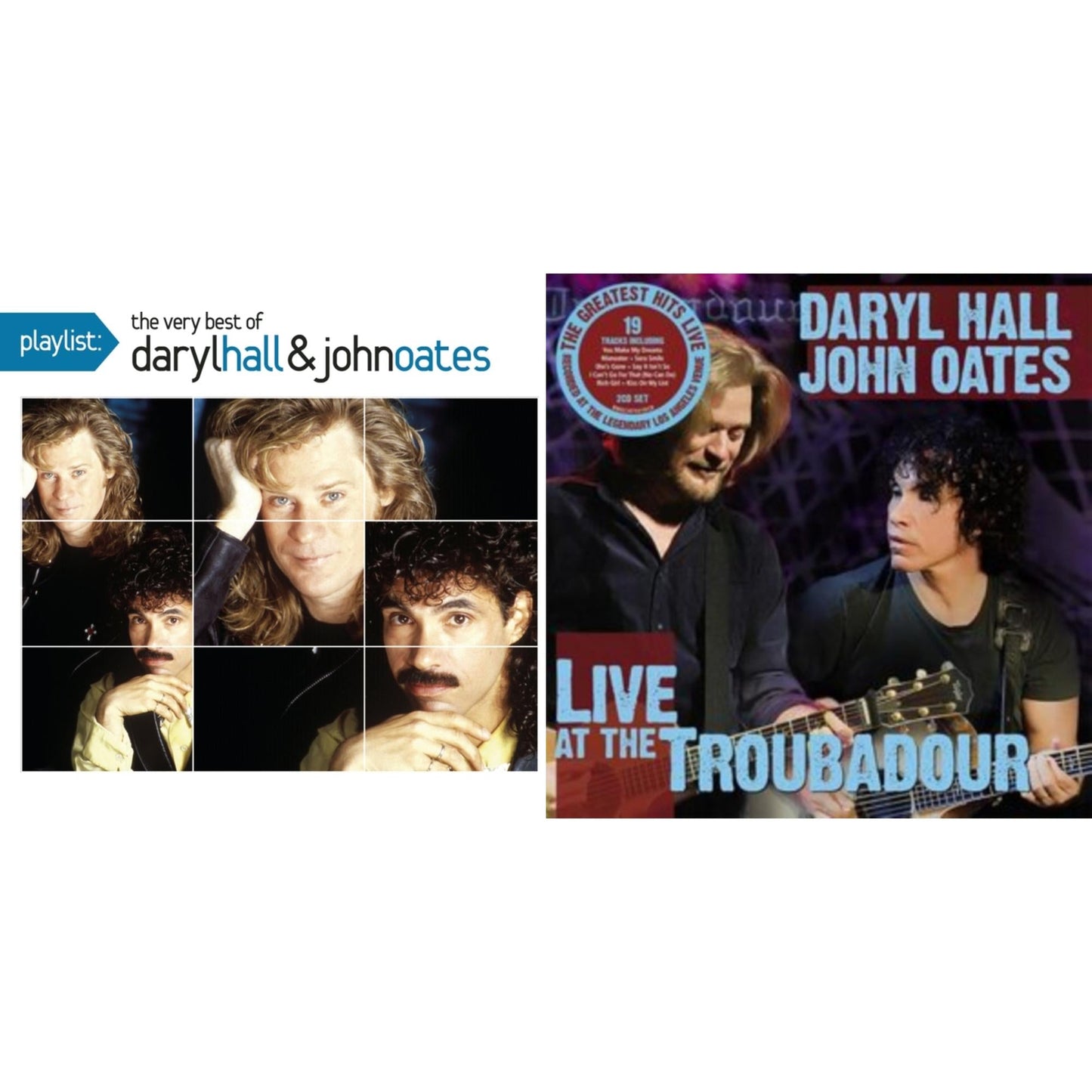 This is a 2 CD SKU bundle.
1.This CD is brand new.Format: CDMusic Style: Pop RockThis item's title is: Playlist: Very Best Of Daryl Hall & John OatesArtist: Daryl & John Oates HallLabel: LEGACYBarcode: 888751488229Release Date: 8/17/2015
2.This CD is brand new.