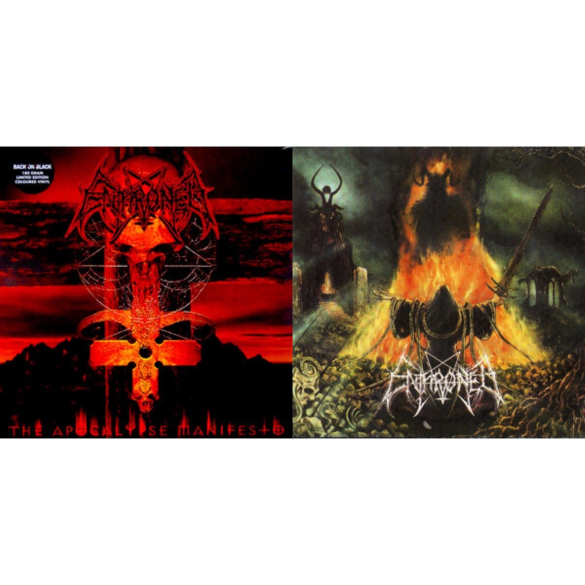 This is a 2 LP Vinyl SKU bundle.
1.This LP Vinyl is brand new.Format: LP VinylMusic Style: Black MetalThis item's title is: Apocolypse Manifesto (Clear LP Vinyl With Red/Orange/Grey Splatter LP Vinyl)Artist: EnthronedLabel: BACK ON BLACKBarcode: 803341519572Release Date: 8/27/2021
2.