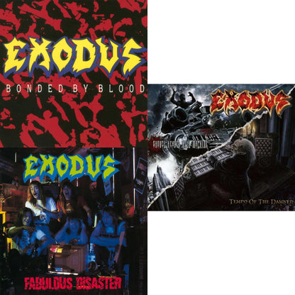 This is a 3 CD SKU bundle.
1.This CD is brand new.Format: CDMusic Style: ThrashThis item's title is: Bonded By BloodArtist: ExodusLabel: COMBAT CATBarcode: 088561801922Release Date: 1/4/1986
2.This CD is brand new.