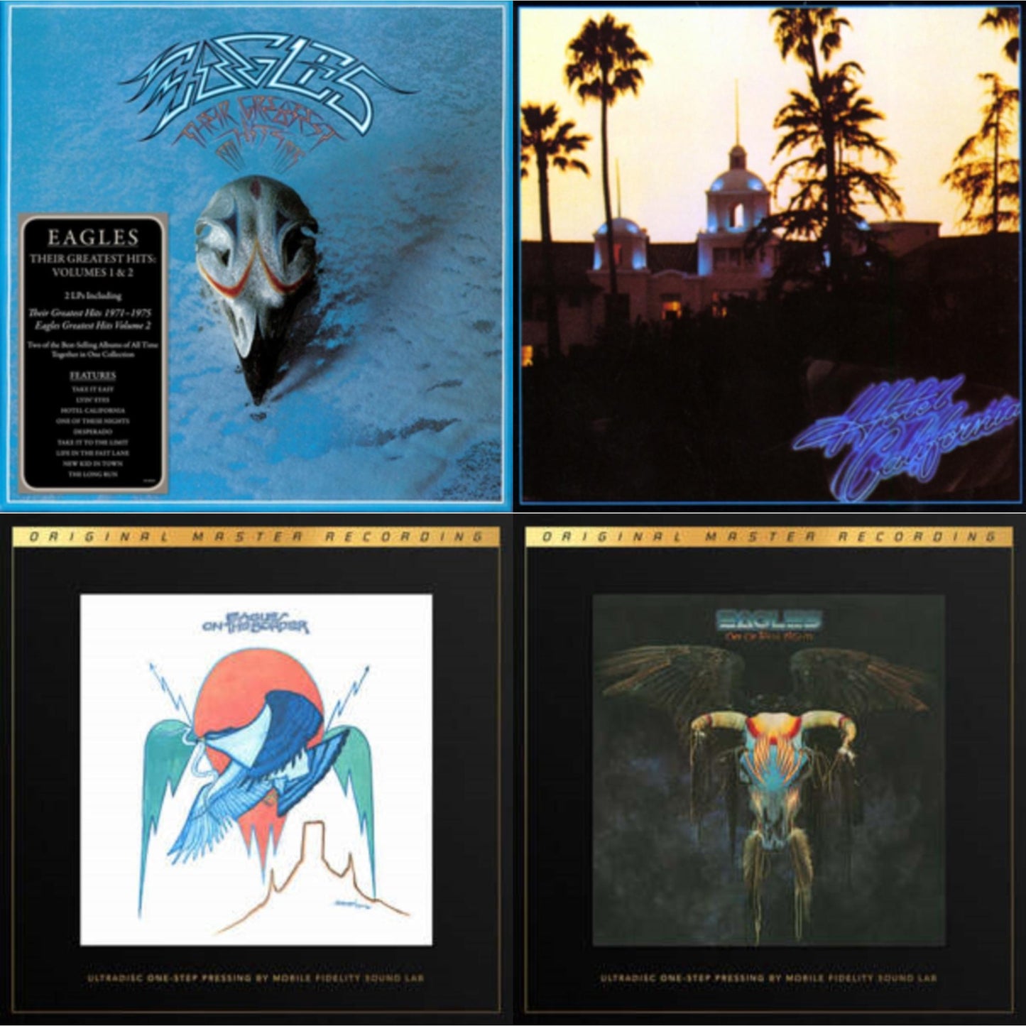 This is a 4 LP Vinyl SKU bundle.
1.This LP Vinyl is brand new.Format: LP VinylMusic Style: Classic RockThis item's title is: Their Greatest Hits Vol.1 & 2 (2LP/180G)Artist: EaglesLabel: ELEKTRA CATALOG GROUPBarcode: 081227934132Release Date: 7/21/2017
2.This LP Vinyl is brand new.