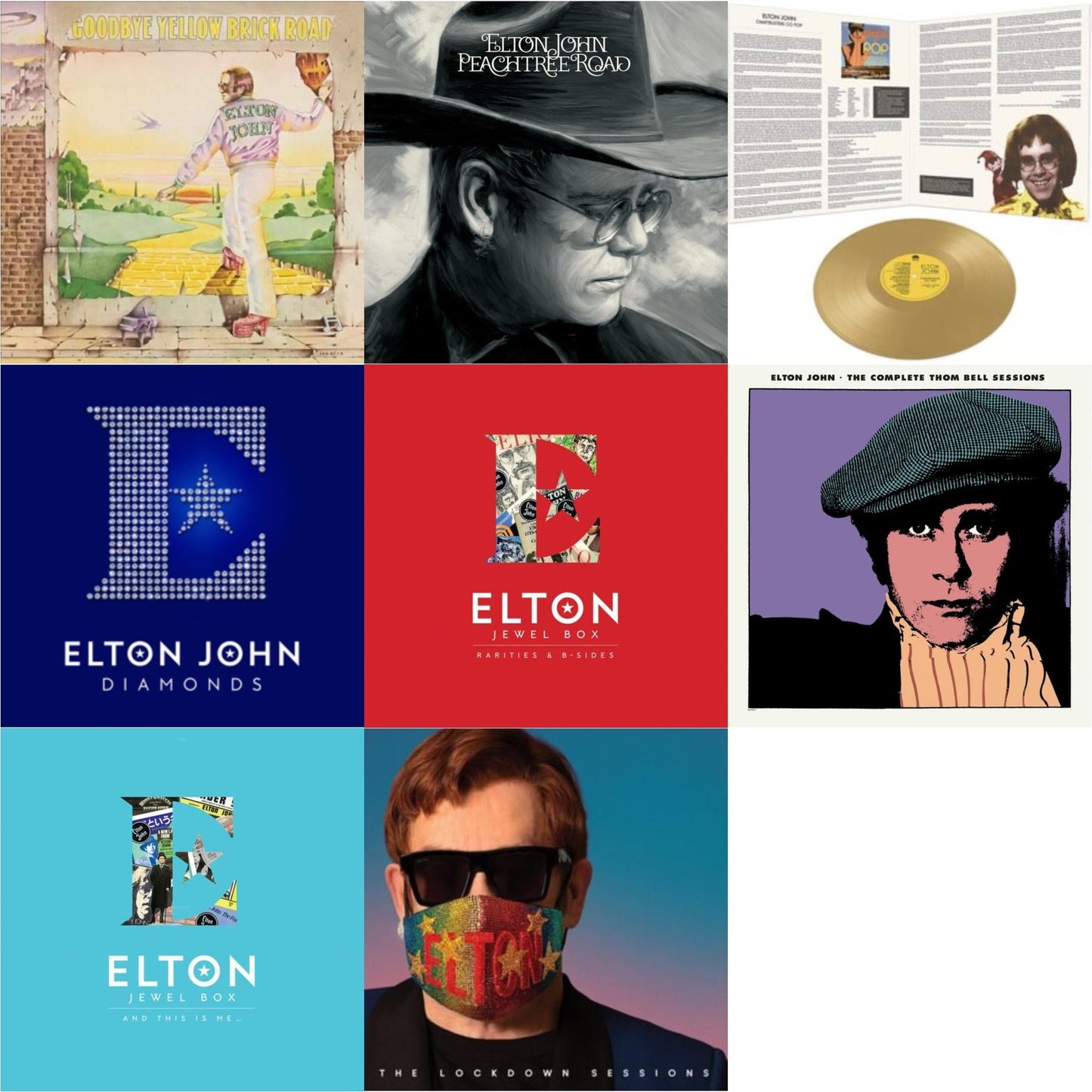 This is a 8 LP Vinyl SKU bundle.
1.This LP Vinyl is brand new.Format: LP VinylThis item's title is: Complete Thom Bell Sessions (Ep) (180G/Purple LP Vinyl)Artist: Elton JohnLabel: EMIBarcode: 602435666242Release Date: 4/23/2022
2.This LP Vinyl is brand new.