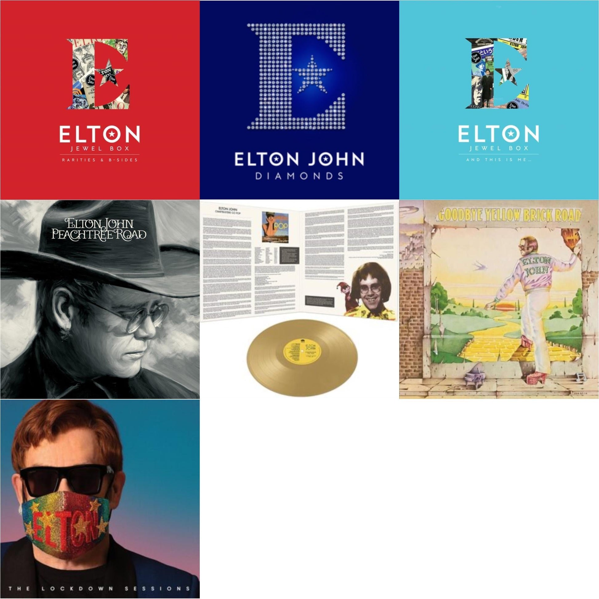 This is a 7 LP Vinyl SKU bundle.
1.This LP Vinyl is brand new.Format: LP VinylMusic Style: Pop RockThis item's title is: Jewel Box (3LP - Rarities & B-Sides)Artist: Elton JohnLabel: MERCURYBarcode: 602507314606Release Date: 11/13/2020
2.This LP Vinyl is brand new.