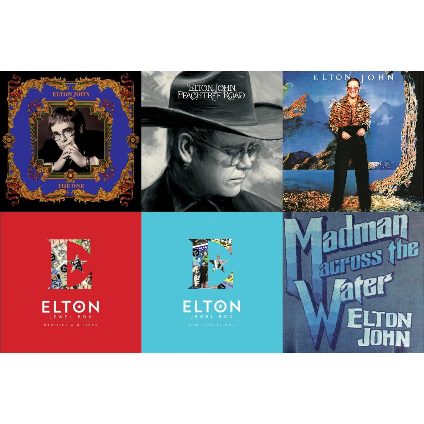 One (2LP) & Peachtree Road (2LP) & Caribou (50Th Anniversary Edition/2LP/Blue Vinyl) & Jewel Box (3LP - Rarities & B-Sides) & Jewel Box (2LP - And This Is Me) & Madman Across The Water (LP)