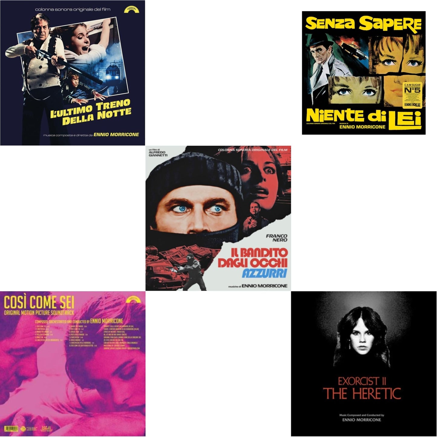 This is a 5 LP Vinyl SKU bundle.
1.This LP Vinyl is brand new.Format: LP VinylMusic Style: SoundtrackThis item's title is: L’Ultimo Treno Della Notte (Yellow LP Vinyl)Artist: Ennio MorriconeLabel: CINEVOX / BTF / AMS (ITALIAN IBarcode: 8004644008776Release Date: 8/5/2022
2.